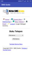Kirim SMS Gratis Operator Indonesia capture d'écran 2