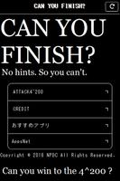CAN YOU FINISH? plakat