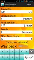 Fuel Calculator تصوير الشاشة 1