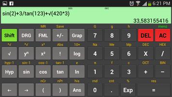 Scientific calculator Kal Ekran Görüntüsü 2