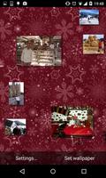 Christmas Wallpaper with Photo Collage โปสเตอร์