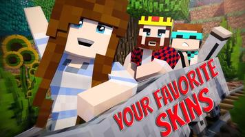 Youtubers Skins for MCPE Affiche