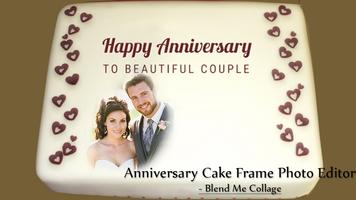 Anniversary Cake Frame Photo Editor - Blend Me capture d'écran 1