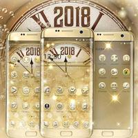 برنامه‌نما Gold Diamond Deluxe Clock 2018 عکس از صفحه
