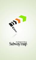 Subway map of Daegu in Korea постер