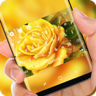 Yellow Flower HD Keyboard Love Rose Theme icône