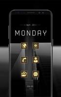 Yellow Glowing Shiny Metal Icon Pack Affiche