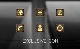 Yellow Glowing Shiny Metal Icon Pack screenshot 2