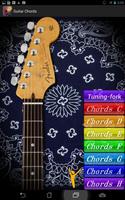 Guitar chords. Tuning-fork. Affiche