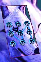 wolf  pattern  lock screen HD wallpaper Poster