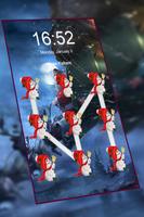 cap santa claus pattern lock screen; hd wallpaper Affiche