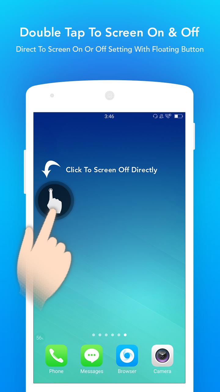 double tap to screen on app