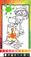 coloring book for zombie and plats coloring page ภาพหน้าจอ 3