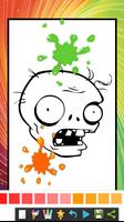 coloring book for zombie and plats coloring page 截圖 2