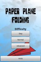 Paper Plane Folding Affiche