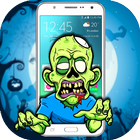 Dead Zombie on screen -  Zombies halloween joke icône