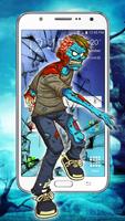 Dead Zombie on screen -  Zombies halloween joke تصوير الشاشة 2
