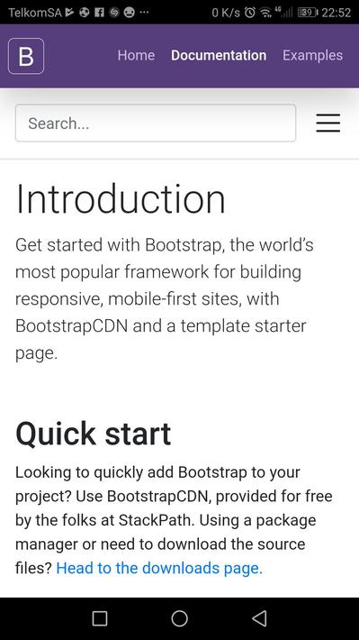 Bootstrap 4 screenshot 1