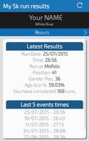 My 5k Run Results Affiche