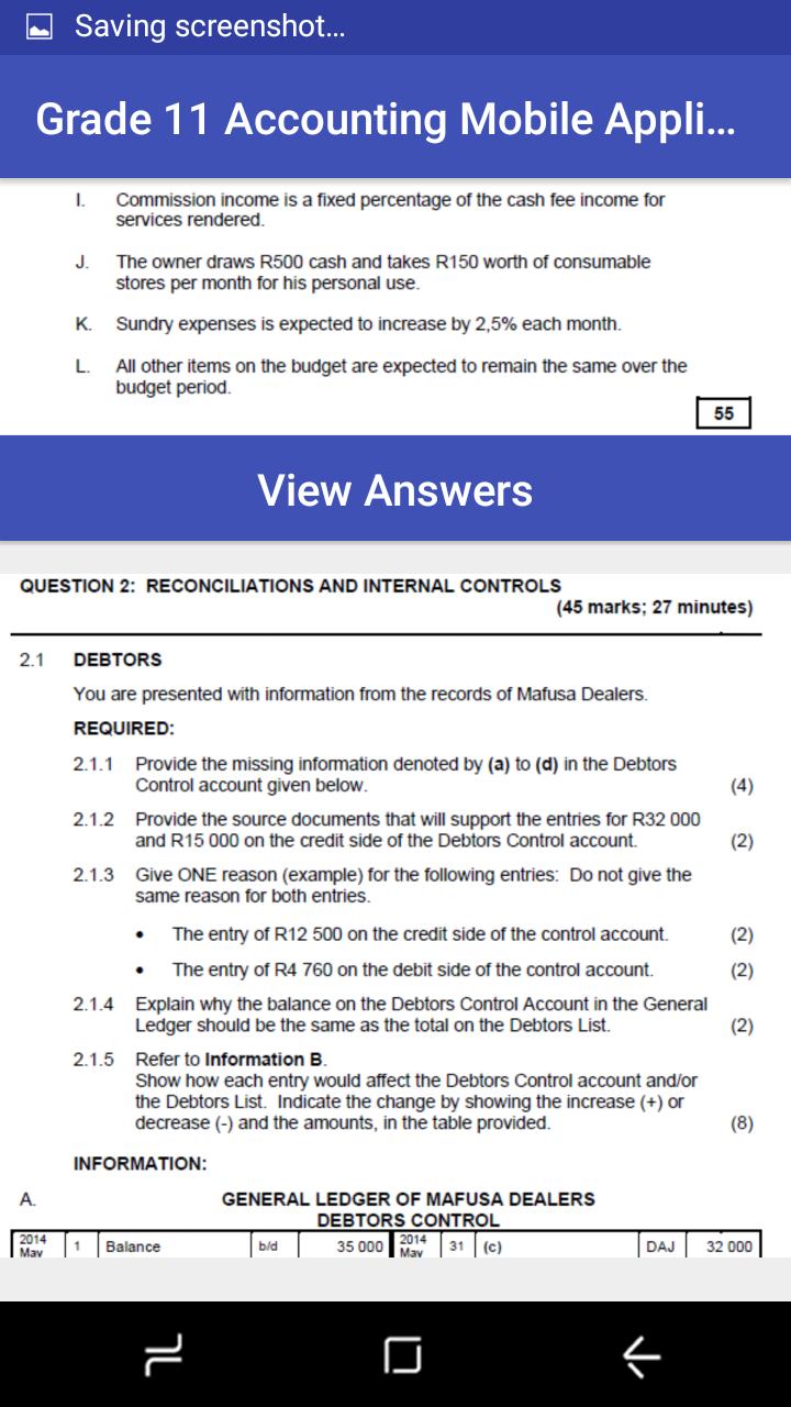Grade 11 Accounting Mobile Application For Android Apk Download