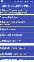 Grade 11 Life Sciences स्क्रीनशॉट 1