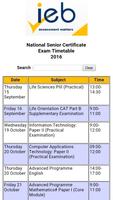 NSC Exam Timetable 2016 (IEB) capture d'écran 3