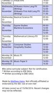 NSC Exam Timetable 2016 (IEB) Ekran Görüntüsü 2
