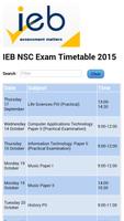 IEB NSC Timetable 2015 capture d'écran 1