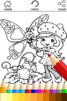 Coloring For Strawberry Girls الملصق