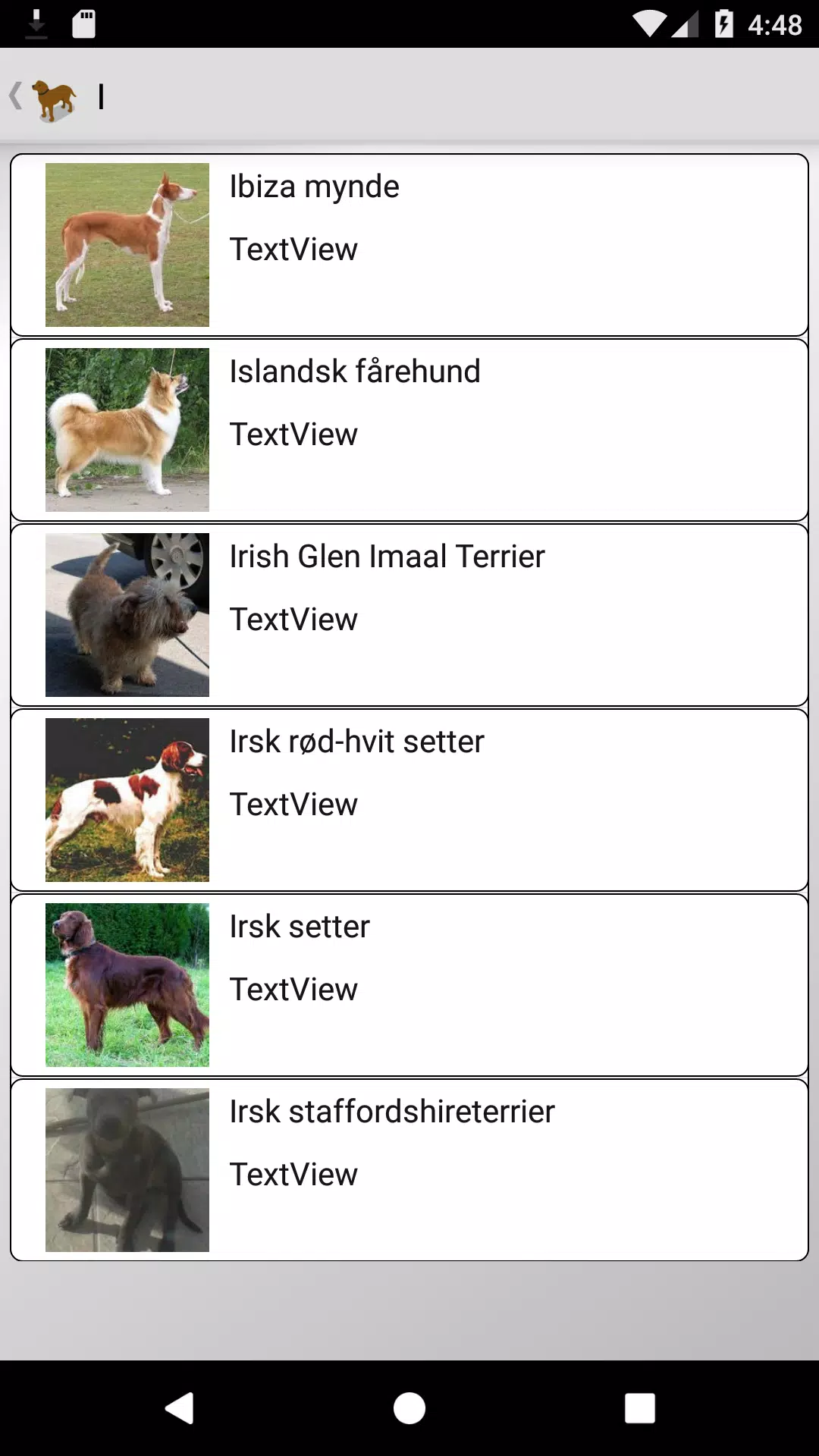 Liste over hunderaser APK for Android Download
