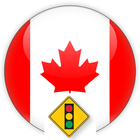 Road and traffic signs Canada icon