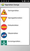 Las señales de tráfico Suecia Poster