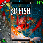 3D koi fish HD wallpaper 4k icône