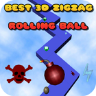 Icona 3D zig-zag rotolare la palla