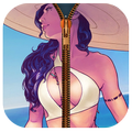 Beach Bikini Girl Zipper Lock