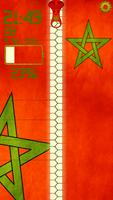 Maroc Verrouillage Drapeau Affiche
