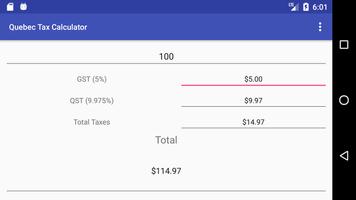 Simple Quebec Tax Calculator screenshot 3