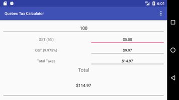 Simple Quebec Tax Calculator 截圖 3