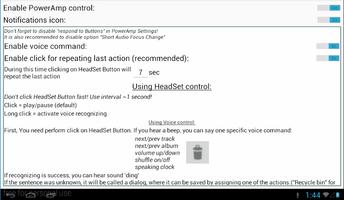 PowerAmp Voice Control (Demo) captura de pantalla 2