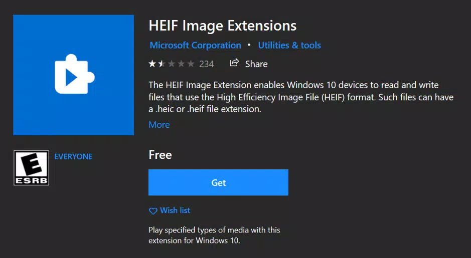 HEIF Image Extensions