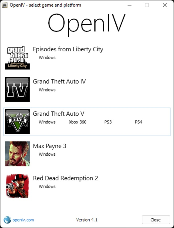 Download Open IV 4.1 Offline for GTA 5