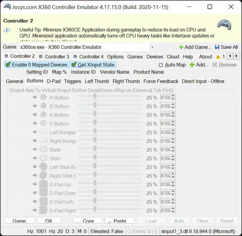 Xbox 360 Controller Emulator