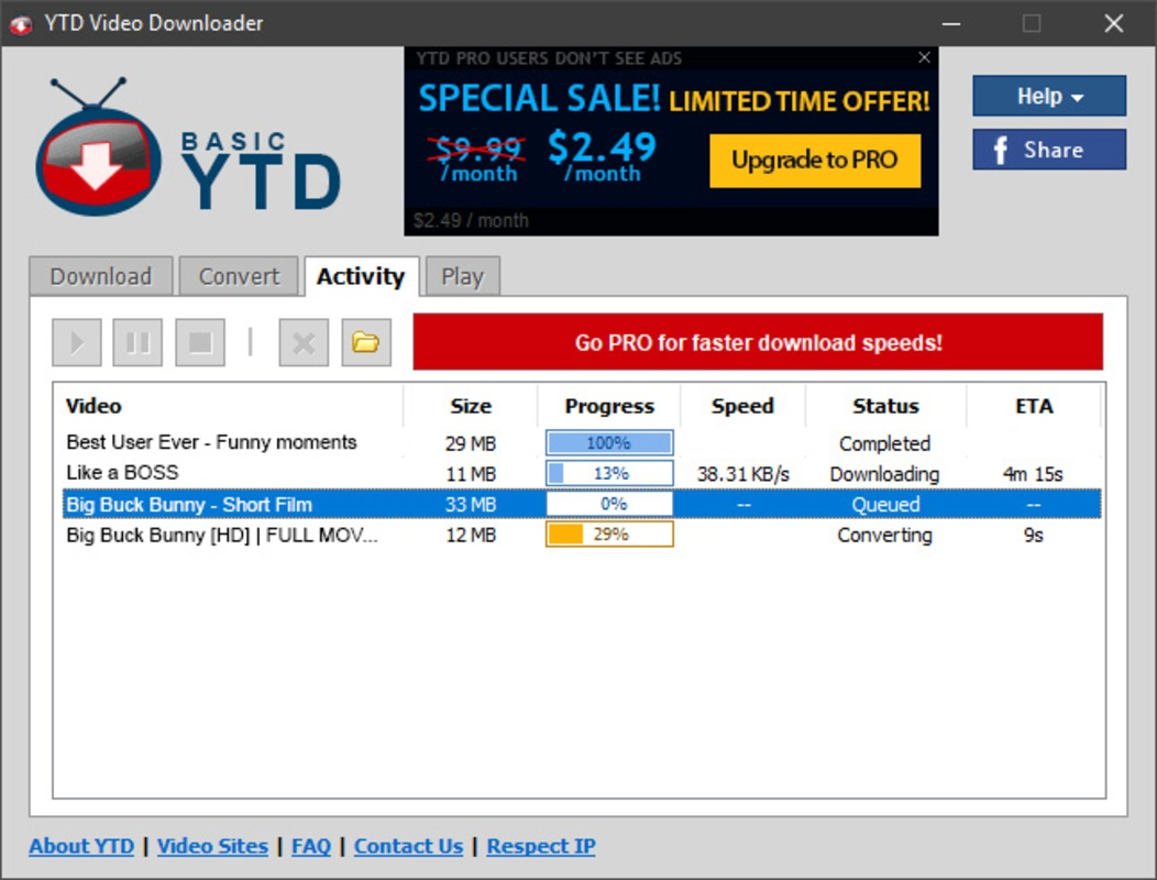 YTD Video Downloader for PC Windows 7.6.2.1 Download