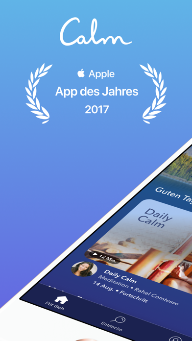 Calm: Meditation und Schlaf Plakat
