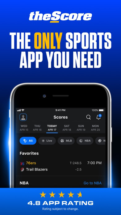 theScore: Sports News & Scores for iOS (iPhone) - Free Download at AppPure