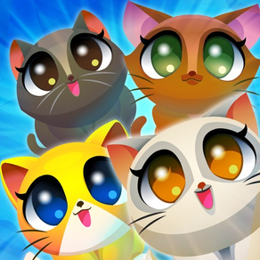 Cute Cats Match-4. Puissance 4 Pour Enfants