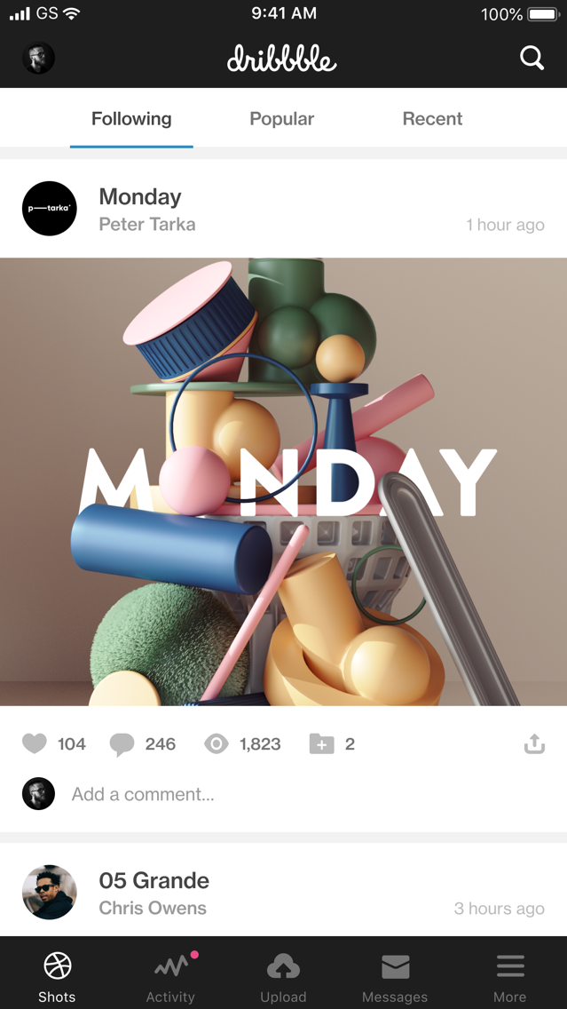 Dribbble poster