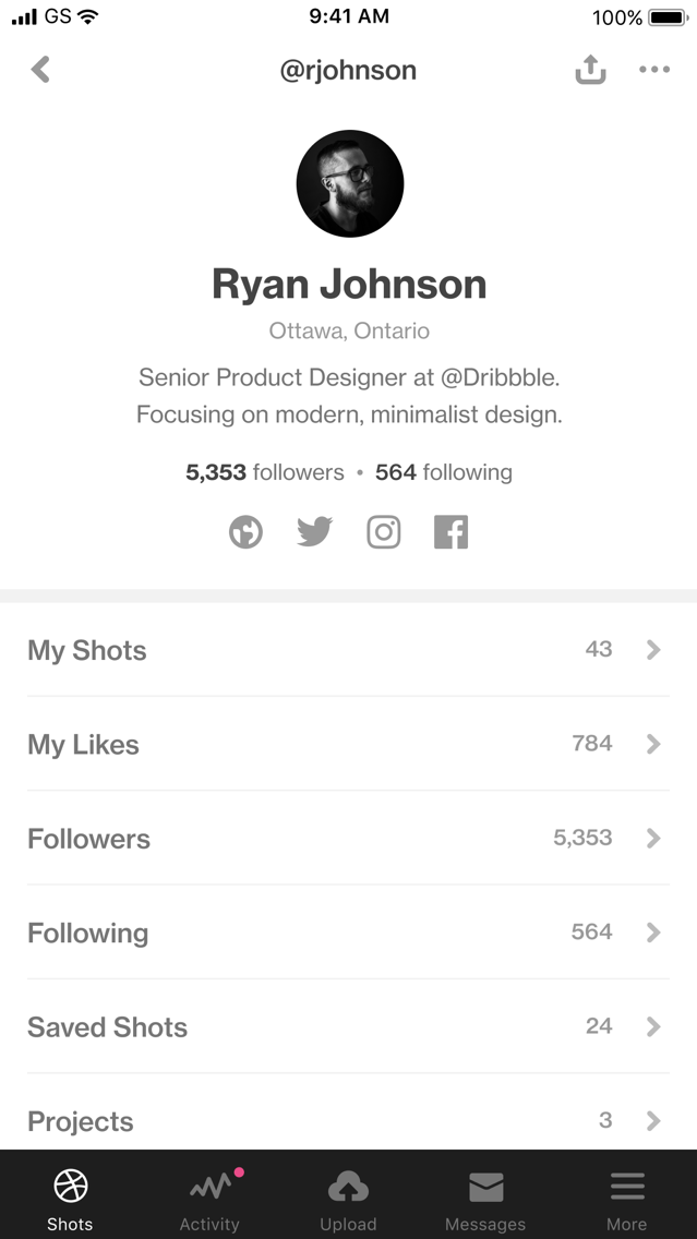 Dribbble poster