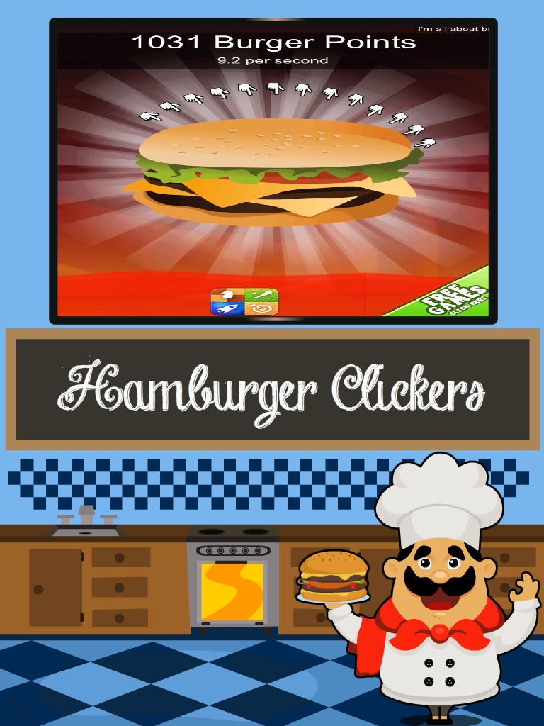 Hamburger Clickers: Yummy Order Maker Mania poster