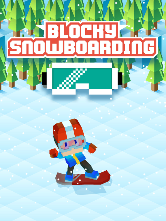 Blocky Snowboarding poster